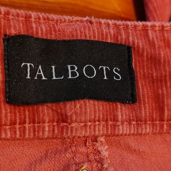 Talbot's Dusty Rose Corduroy Embroidered Mallard Duck Straight Leg Pant Size 8 - Picture 4 of 14